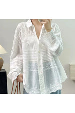 Floral Embroidery Tunic Shirt cottagecoreclothes