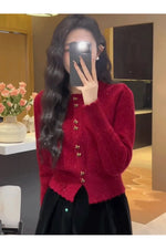 Vintage Pearl Button-Up Fall Cardigan cottagecoreclothes