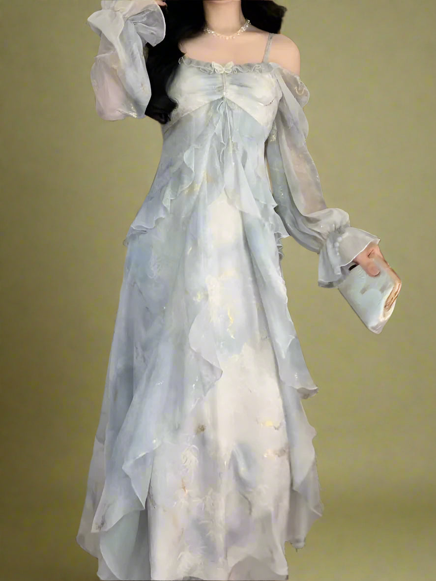 Fairy Dreamscape Flowing Maxi Dress cottagecoreclothes