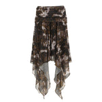 Fairycore Grunge Asymmetrical Midi Skirt