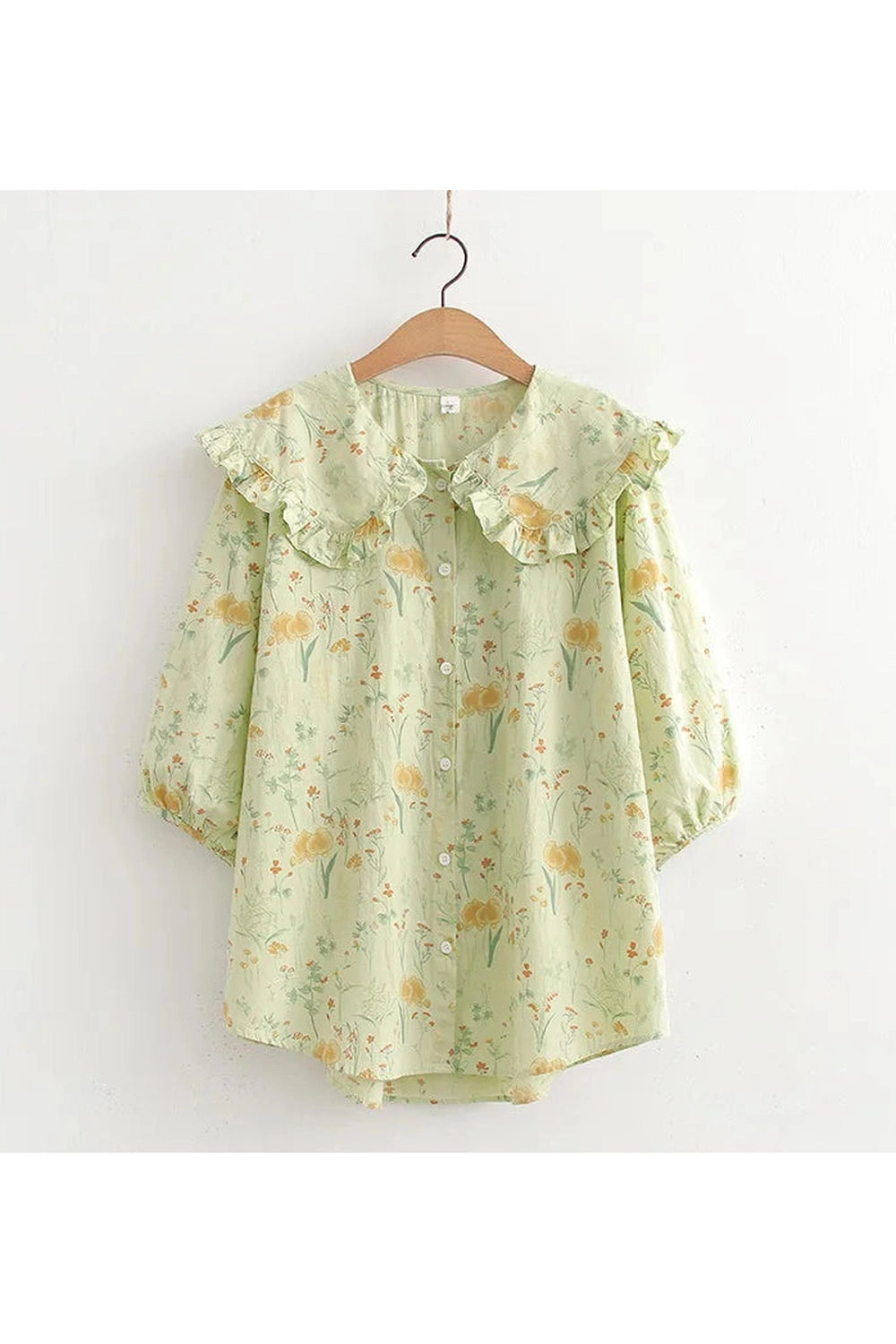 Kawaii Flower Peter Pan Shirt cottagecoreclothes