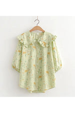 Kawaii Flower Peter Pan Shirt cottagecoreclothes