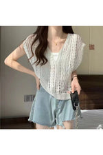 Cotton Crochet Knitted Top cottagecoreclothes