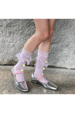 Rose Lace Flower Socks cottagecoreclothes