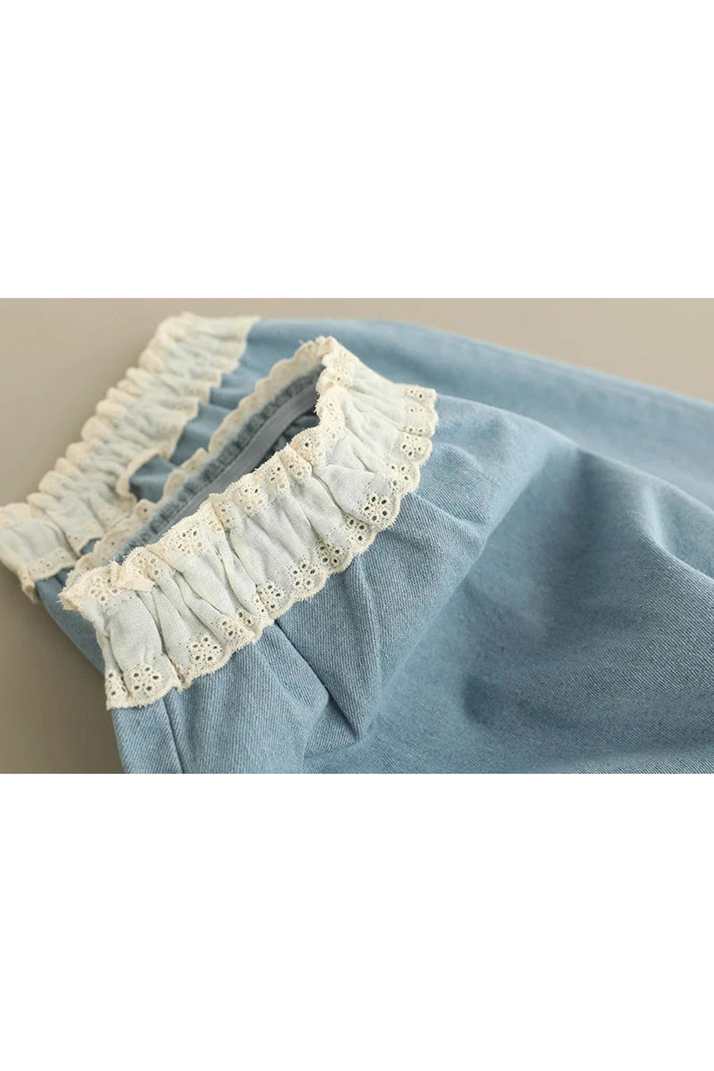 Preppy Style Denim Pants cottagecoreclothes