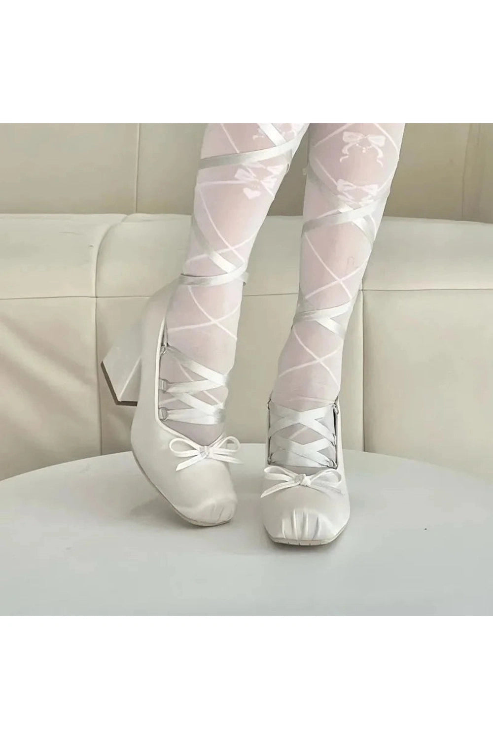 Chunky Lolita Lace-Up Shoes cottagecoreclothes