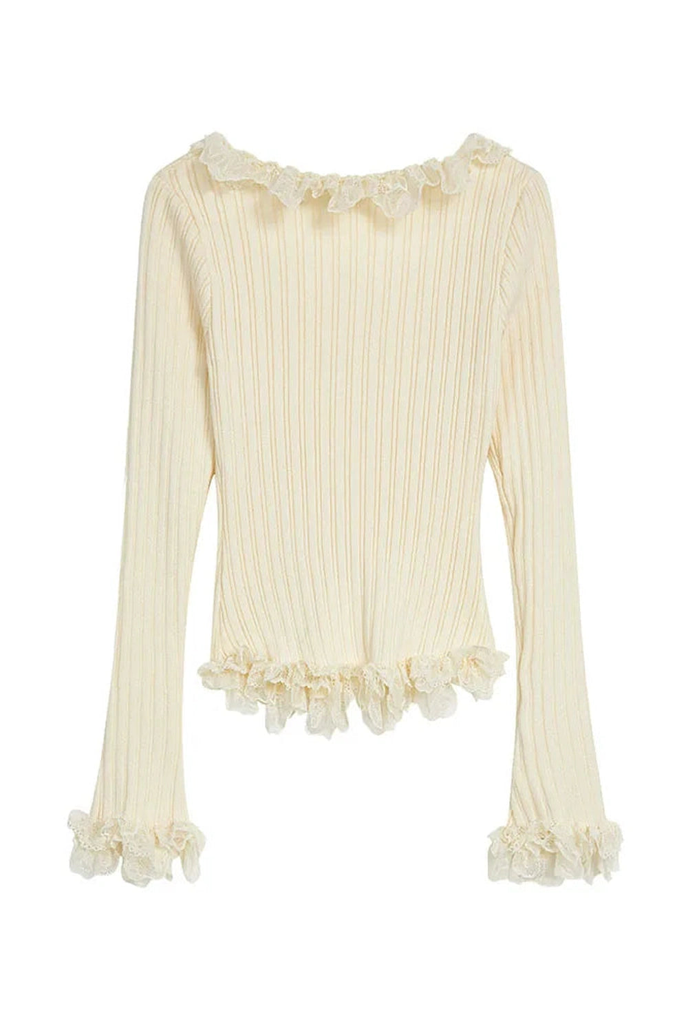 Vintage Lace Contrast Blouse cottagecoreclothes