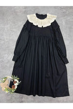 Mori Girl Ruffled Collar Long Sleeve Dress cottagecoreclothes