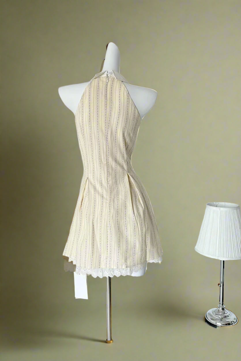 Vintage-Inspired Bowknot A-Line Dress cottagecoreclothes