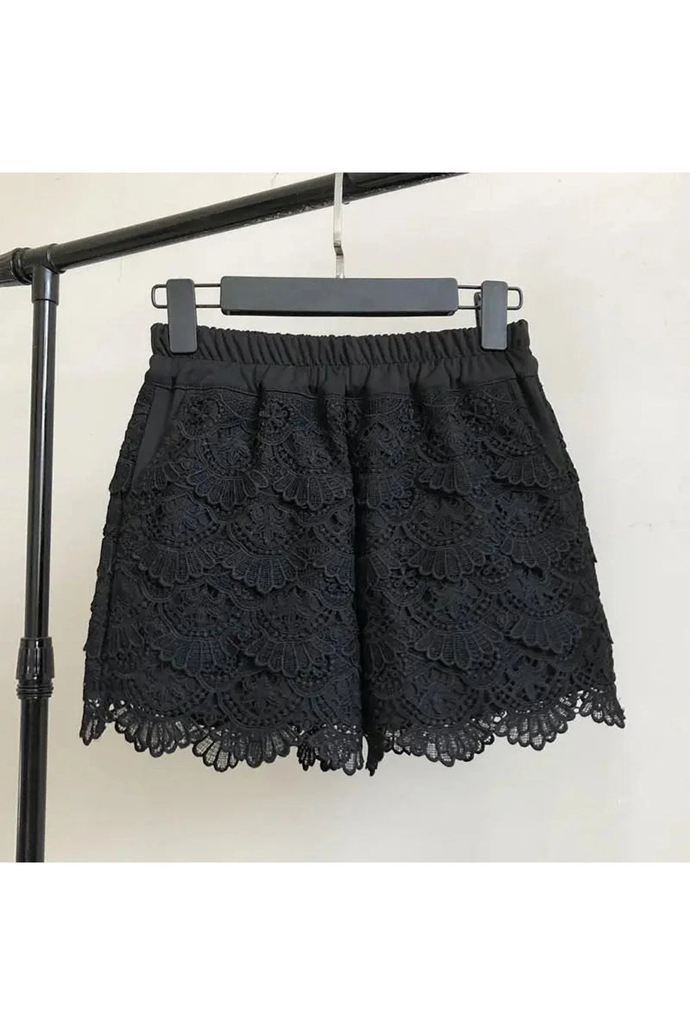 Dark Cottagecore Lace Overlay Shorts cottagecoreclothes