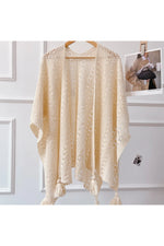 Ethnic Style Tassel Poncho cottagecoreclothes