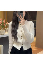 Vintage Pearl Button-Up Fall Cardigan cottagecoreclothes