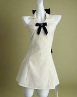 Vintage-Inspired Bowknot Halter Dress cottagecoreclothes