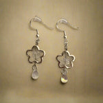 Fairycore Crystal Flower Drop Earrings cottagecoreclothes
