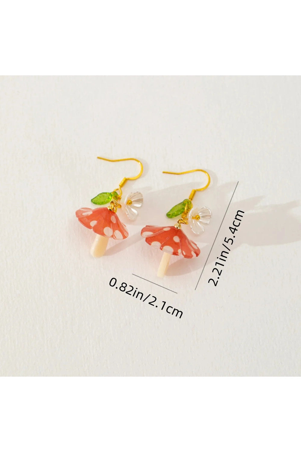 Mushroom Fruit Drop Earrings cottagecoreclothes