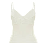 Fairycore White Lace Trim Cami Top