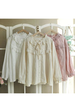 Solid Color Embroidered Shirt cottagecoreclothes