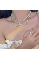 Irregular Bow Chain Necklaces cottagecoreclothes