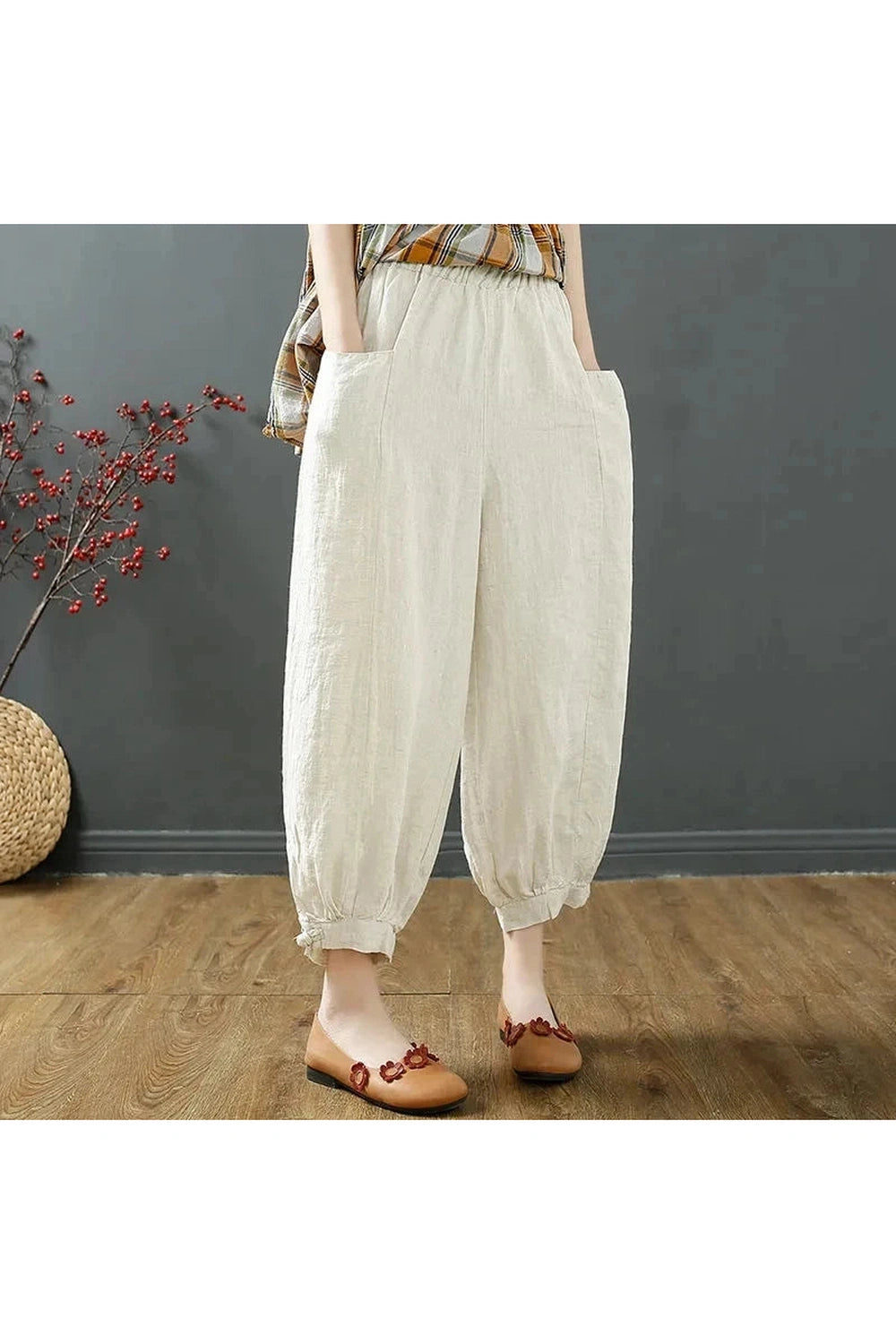 Linen Breeze Ankle Pants cottagecoreclothes