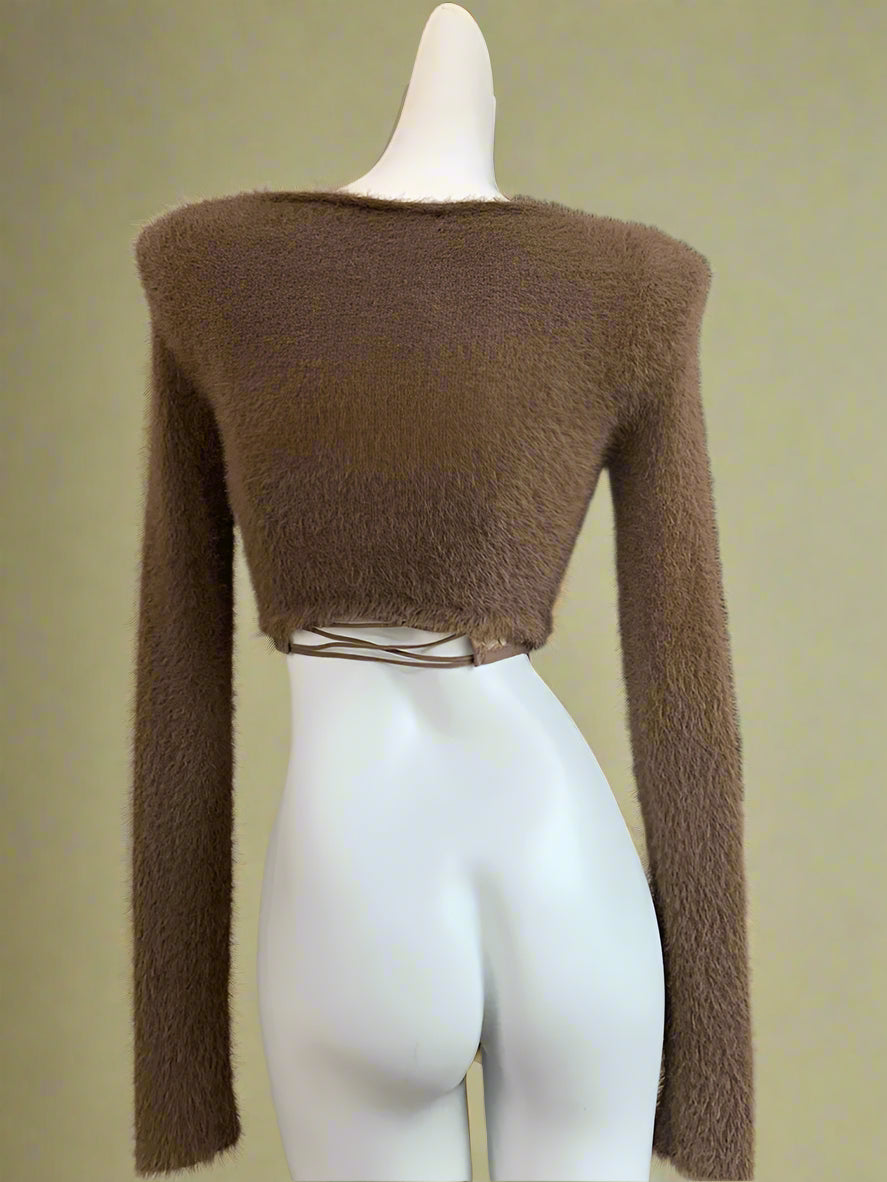 Vintage Fuzzy Corset Cardigan cottagecoreclothes