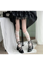 Chunky Lolita Lace-Up Shoes cottagecoreclothes