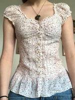 Antique Rose Lace Corset Shirt