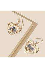 Blue Resin Heart Earrings cottagecoreclothes