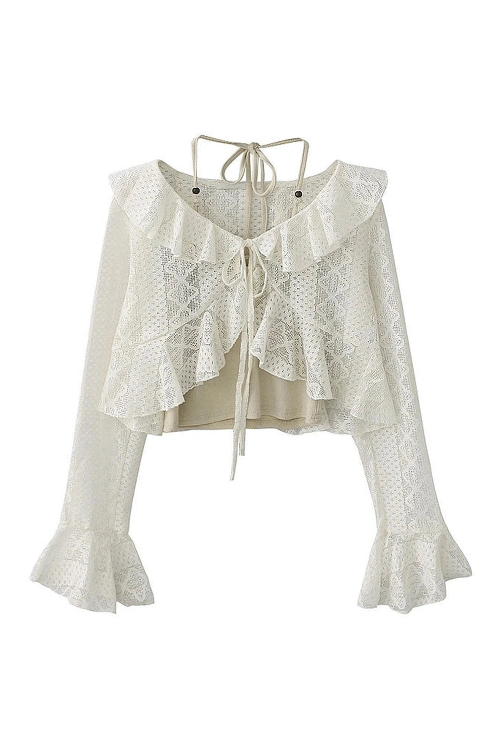Mori Girl Layered Lace Crop Top cottagecoreclothes
