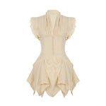 Vintage Button Up Peplum Blouse