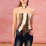 Fairycore Ruffled Boho Coin Top cottagecoreclothes