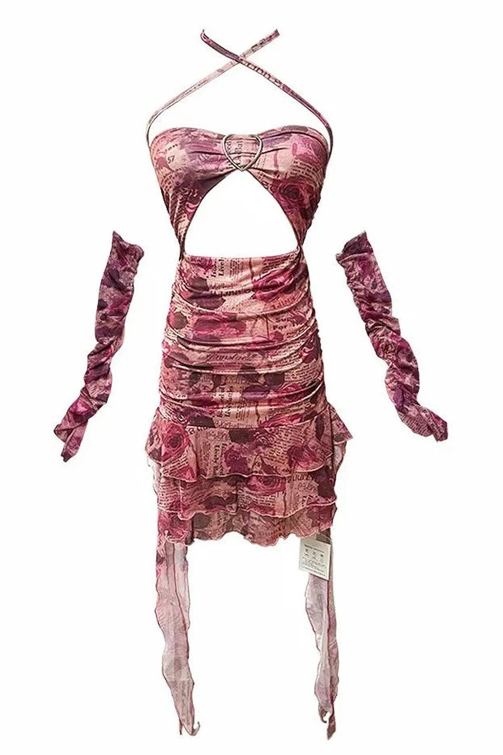 Fairycore Asymmetrical Layered Mini Dress cottagecoreclothes