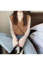 Mori Girl Loose Knitted Vest cottagecoreclothes