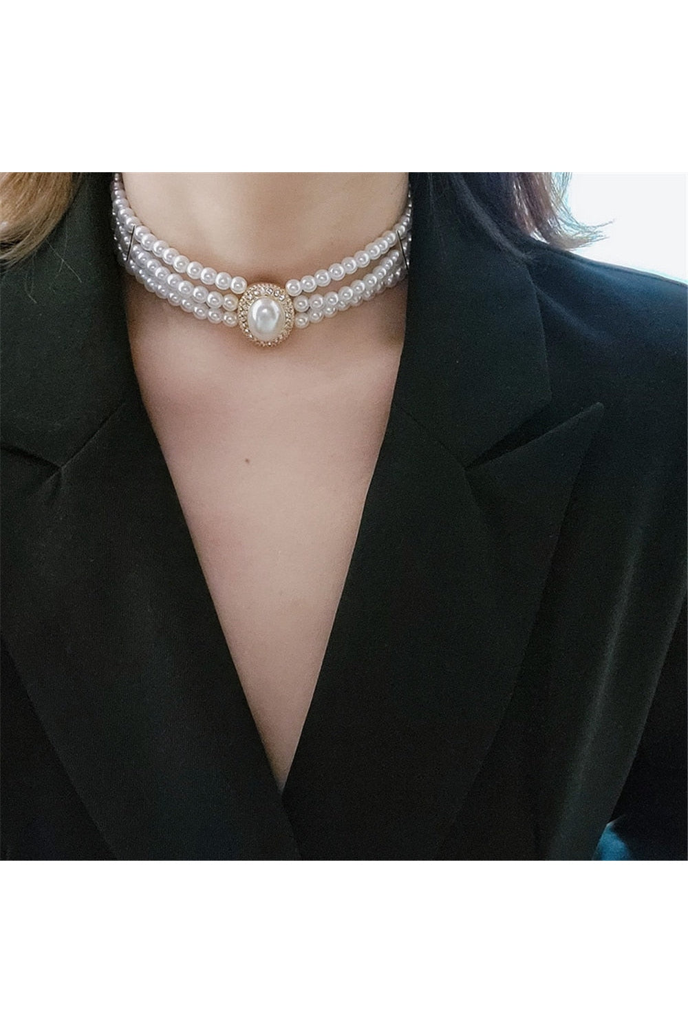 Fairy Three-layer Pearl Collar Choker cottagecoreclothes