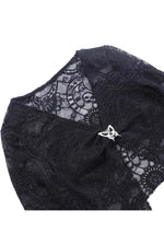 Dark Lace Gothic Crop Tee cottagecoreclothes