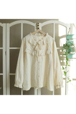 Solid Color Embroidered Shirt cottagecoreclothes