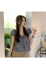 Picnic Charm Puff Sleeve Blouse cottagecoreclothes