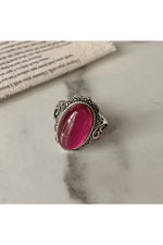 Exaggeration Garnet Stone Ring cottagecoreclothes