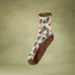 Cottagecore Sheer Floral Garden Socks cottagecoreclothes