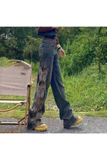Butterfly Cut-Out Denim Jeans cottagecoreclothes