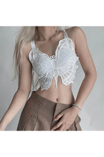 Dark Cottagecore Embroidered Butterfly Bralette cottagecoreclothes