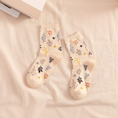 Cottagecore Japanese Print Long Socks
