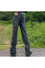 Butterfly Cut-Out Denim Jeans cottagecoreclothes