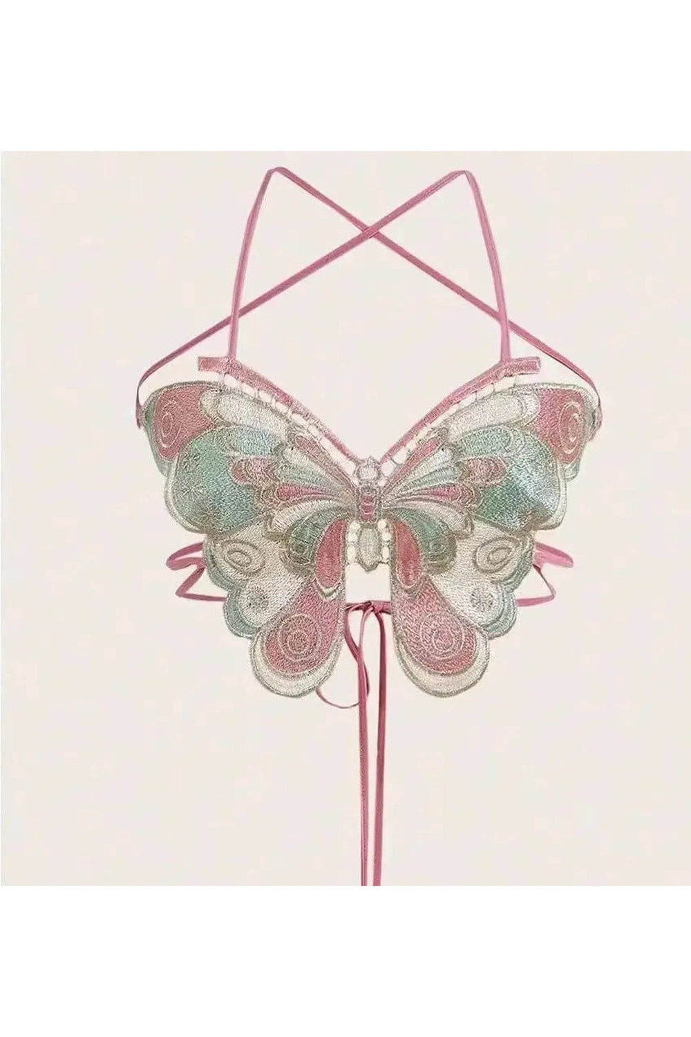 Butterfly Embroidered Sexy Top cottagecoreclothes