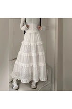 White Hollow Hook Skirt cottagecoreclothes