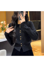 Vintage Pearl Button-Up Fall Cardigan cottagecoreclothes