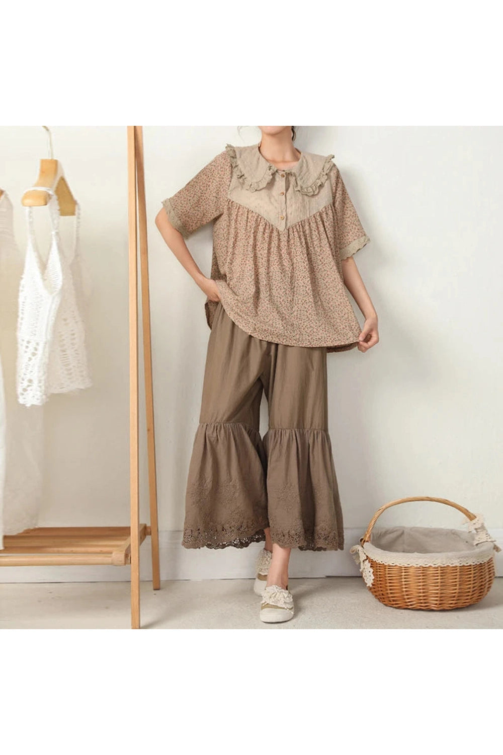 Ankle-length Cut Pants cottagecoreclothes