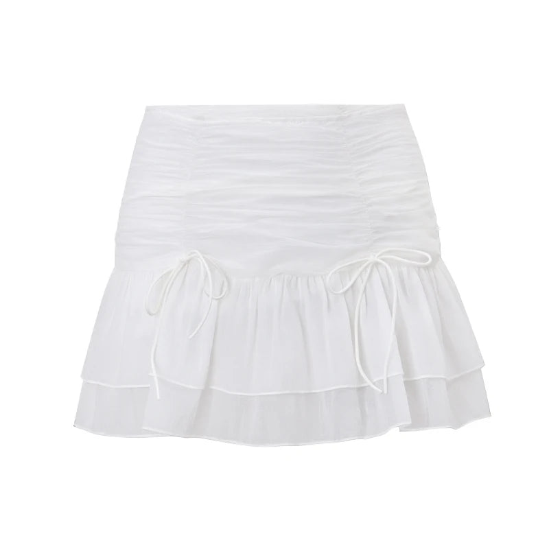 Angelcore Sheer Ruched Skirt
