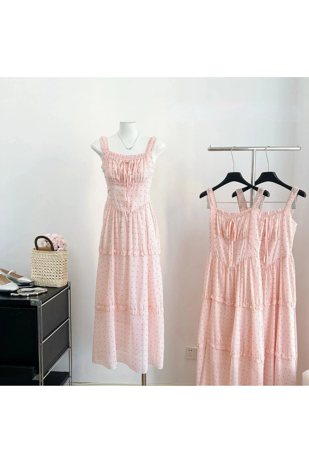 Elegant Floral Strap Dress cottagecoreclothes