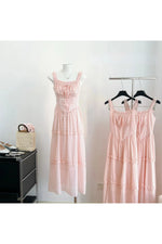 Elegant Floral Strap Dress cottagecoreclothes