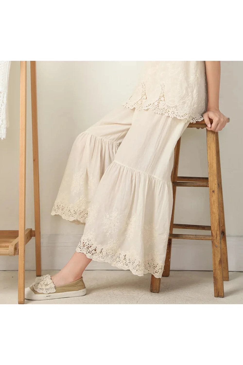 Ankle-length Cut Pants cottagecoreclothes